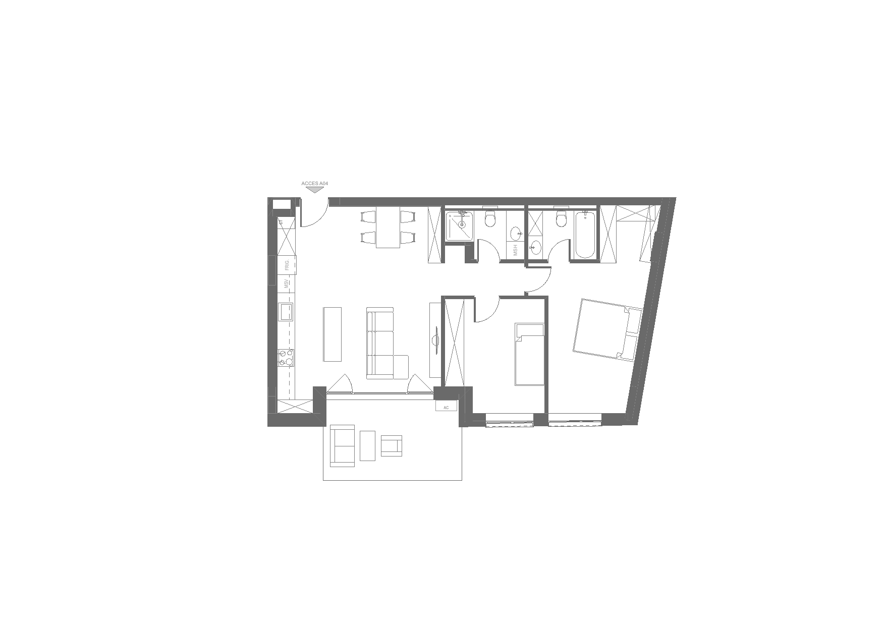Planul apartamentului AP-04