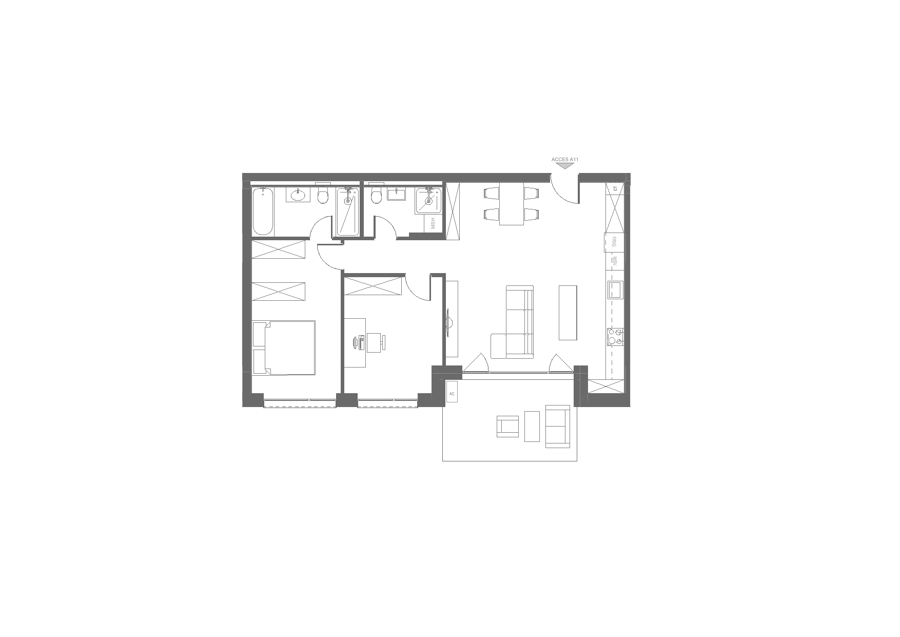 Planul apartamentului AP-11