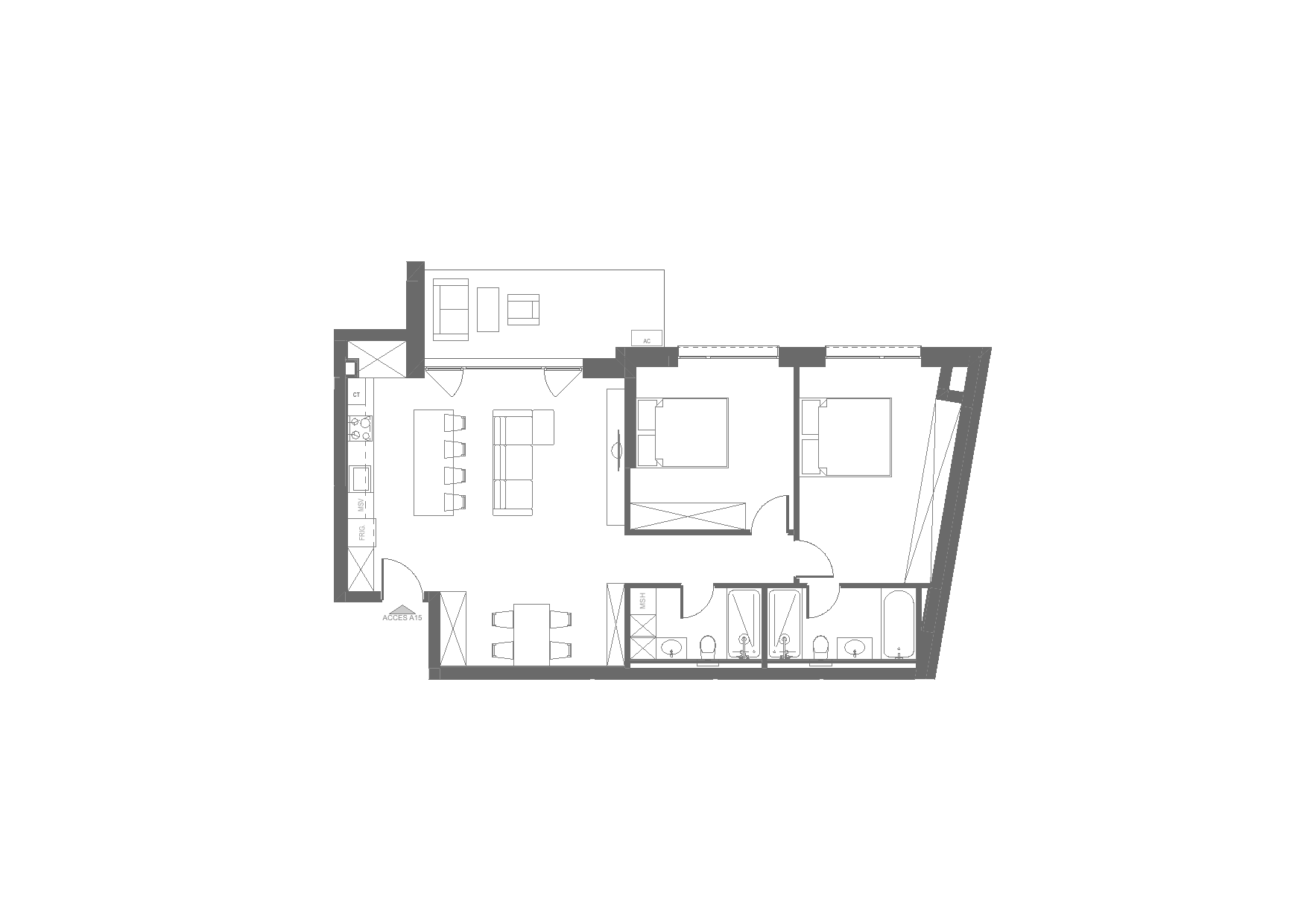 Planul apartamentului AP-15